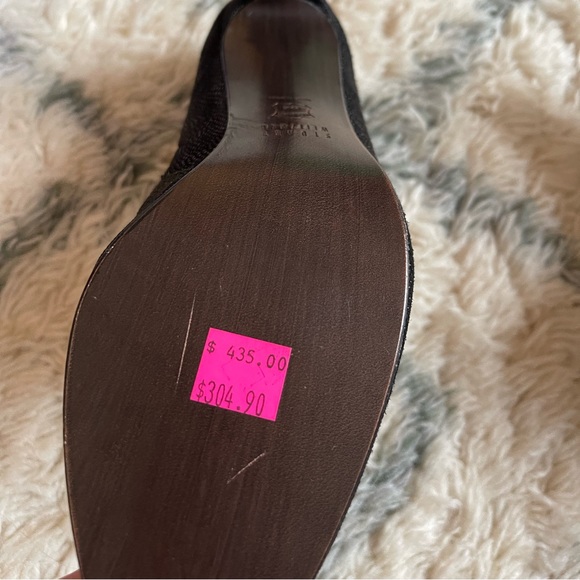 Stuart Weitzman Standin Black Textured Booties Womens 9 - Picture 6 of 7